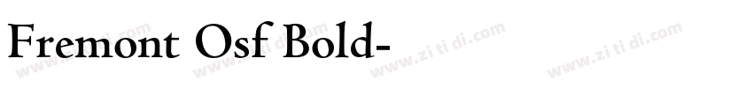 Fremont Osf Bold字体转换
